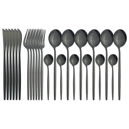 Funki Findz | Cutlery Set | Gold Stainless Steel Mirror 30 Pcs Set