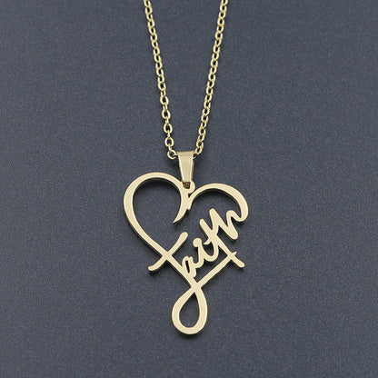 Funki Findz | Necklaces | Unisex Faith Love Heart Necklace