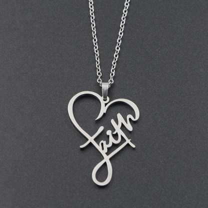 Funki Findz | Necklaces | Unisex Faith Love Heart Necklace