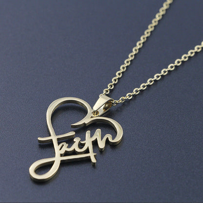 Funki Findz | Necklaces | Unisex Faith Love Heart Necklace