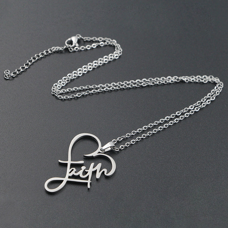 Funki Findz | Necklaces | Unisex Faith Love Heart Necklace