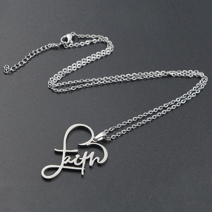 Funki Findz | Necklaces | Unisex Faith Love Heart Necklace