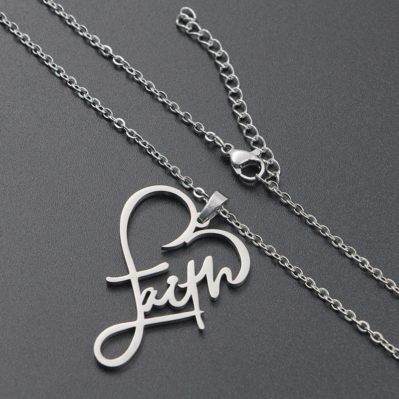 Funki Findz | Necklaces | Unisex Faith Love Heart Necklace