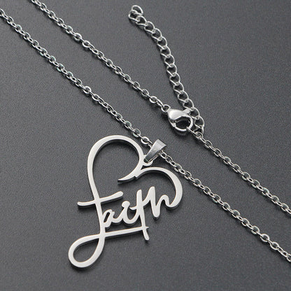 Funki Findz | Necklaces | Unisex Faith Love Heart Necklace