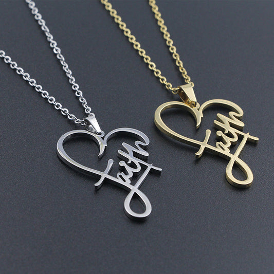 Funki Findz | Necklaces | Unisex Faith Love Heart Necklace
