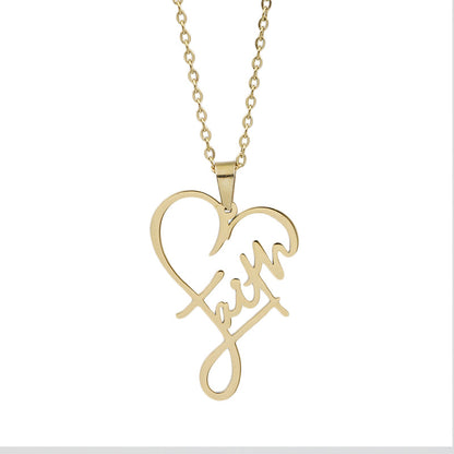 Funki Findz | Necklaces | Unisex Faith Love Heart Necklace