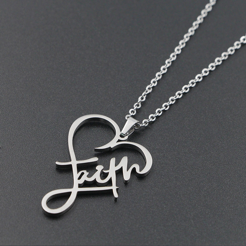 Funki Findz | Necklaces | Unisex Faith Love Heart Necklace