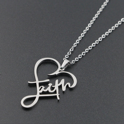 Funki Findz | Necklaces | Unisex Faith Love Heart Necklace
