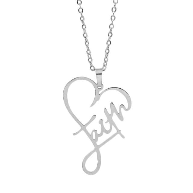 Funki Findz | Necklaces | Unisex Faith Love Heart Necklace