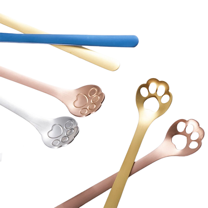 Funki Findz | Spoons | Cute Cat Paw Solid Hollow Coffee Spoons