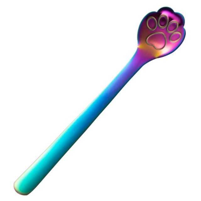 Funki Findz | Spoons | Cute Cat Paw Solid Hollow Coffee Spoons