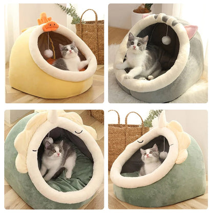 Funki Findz | Pet Beds | Cat Bed | Warm Cozy Kitten Cat Cave