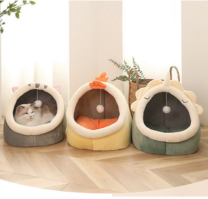 Funki Findz | Pet Beds | Cat Bed | Warm Cozy Kitten Cat Cave
