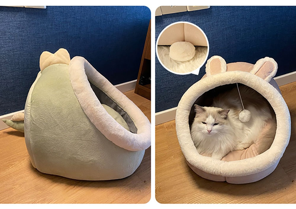 Funki Findz | Pet Beds | Cat Bed | Warm Cozy Kitten Cat Cave