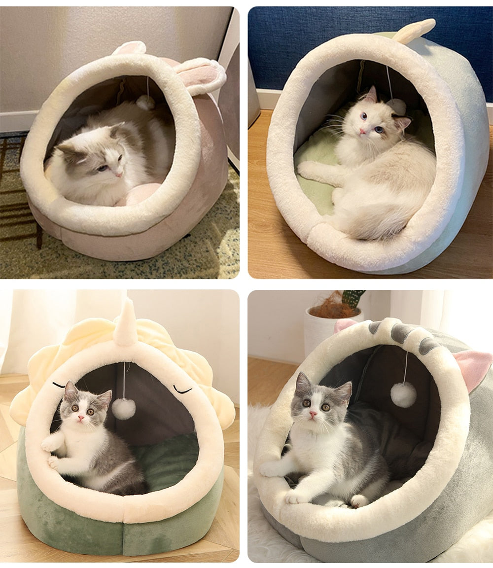 Funki Findz | Pet Beds | Cat Bed | Warm Cozy Kitten Cat Cave