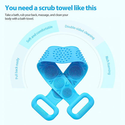 Funki Buys | Back Scrubber | Travel Size Shower Body Scrubber Belt