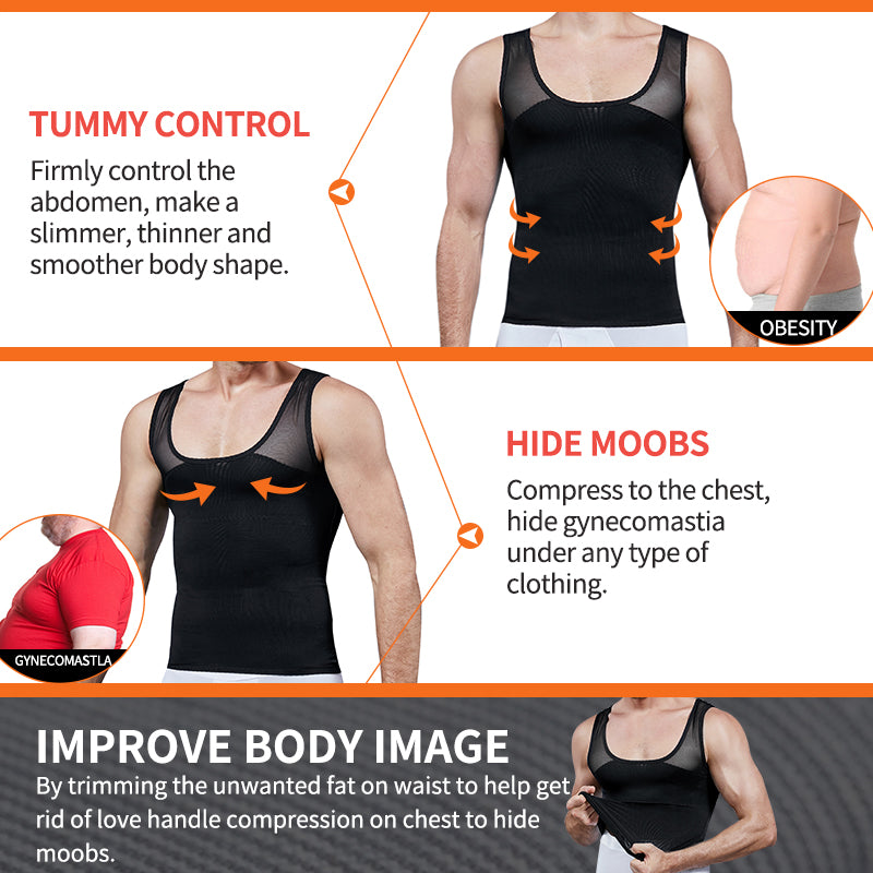 Funki Findz | Shapewear | Men's Chest Waist Compression Vest