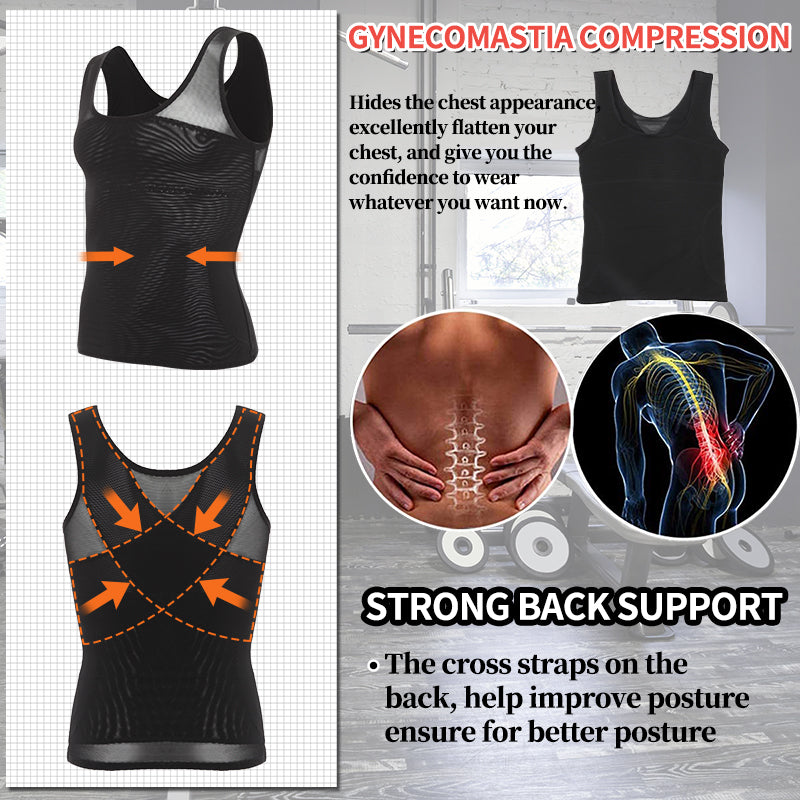 Funki Findz | Shapewear | Men's Chest Waist Compression Vest