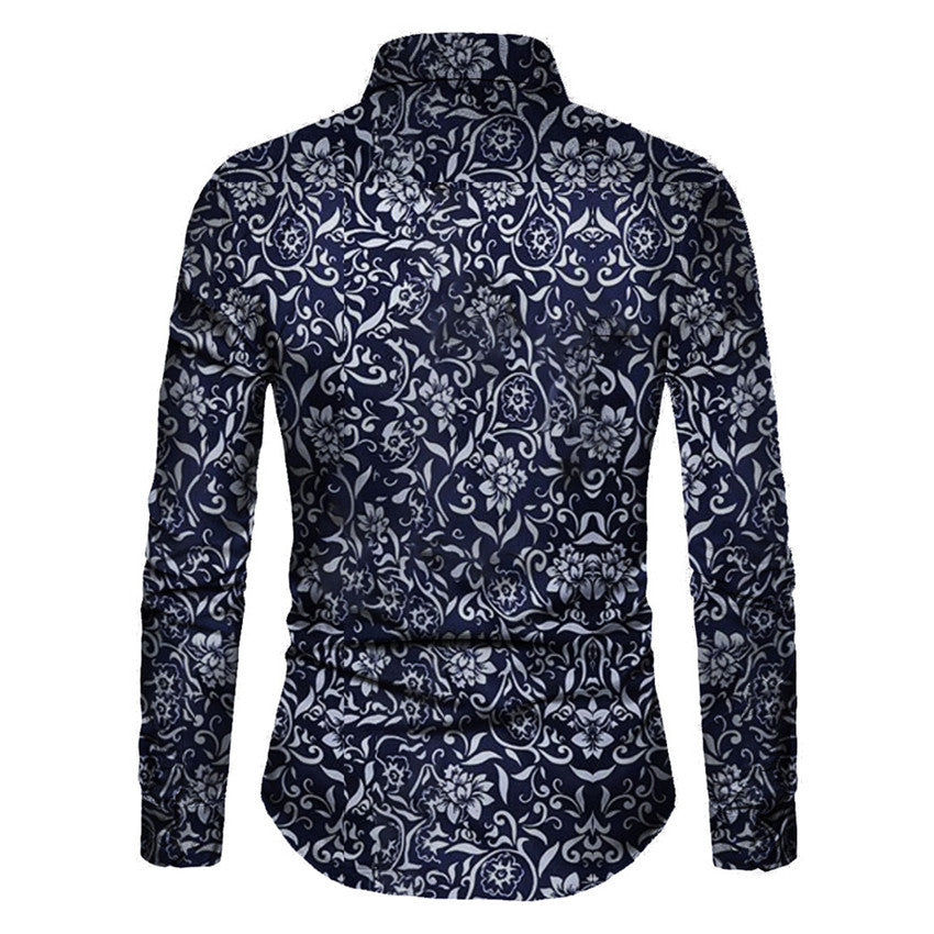 Funki Findz | Shirts | Men's Long Sleeve SlimFit Floral Dress Shirt