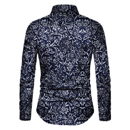 Funki Findz | Shirts | Men's Long Sleeve SlimFit Floral Dress Shirt