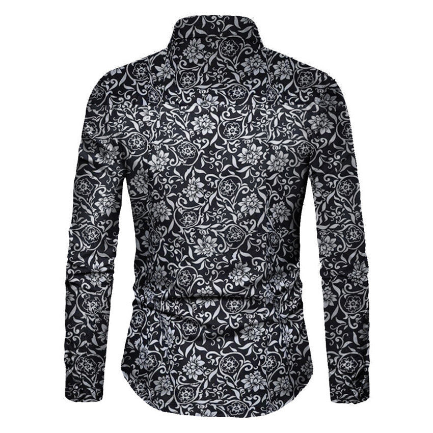 Funki Findz | Shirts | Men's Long Sleeve SlimFit Floral Dress Shirt