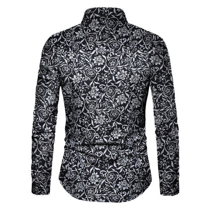 Funki Findz | Shirts | Men's Long Sleeve SlimFit Floral Dress Shirt
