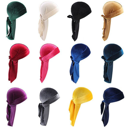 Funki Findz | Durags | Doo Rag | Unisex Long Velvet Skull Cap 2 Pcs