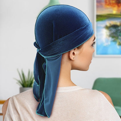 Funki Findz | Durags | Doo Rag | Unisex Long Velvet Skull Cap 2 Pcs