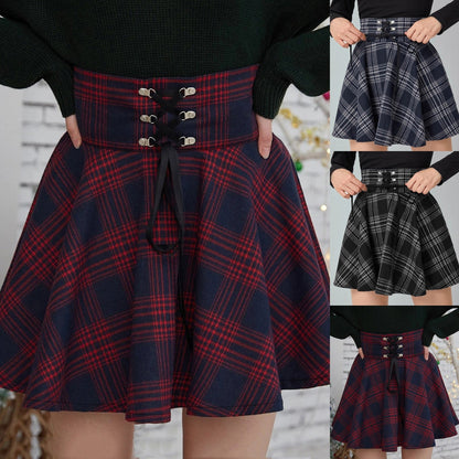 Funki Findz | Skirts | Women's Gothic Retro Punk Plaid Mini Skirt