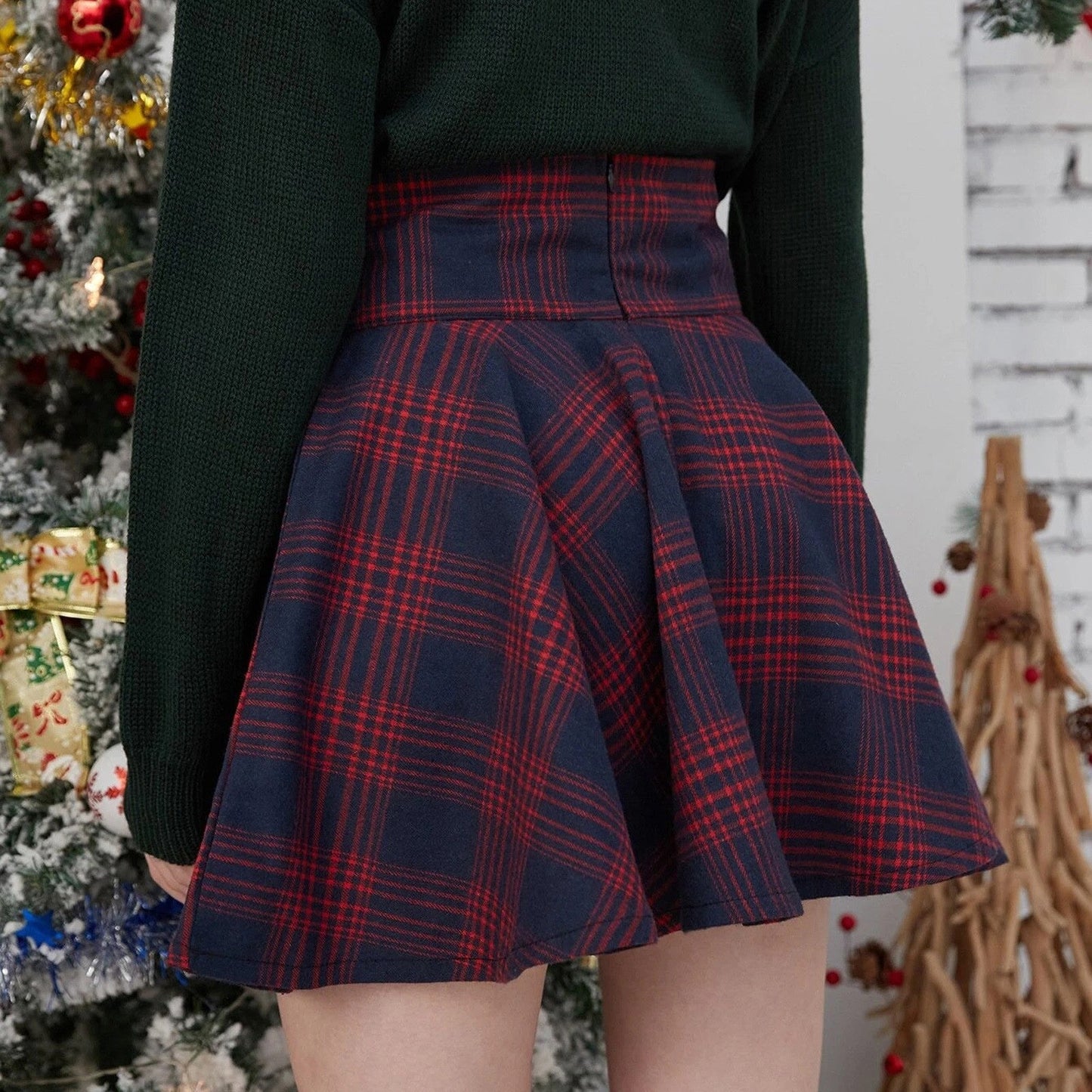 Funki Findz | Skirts | Women's Gothic Retro Punk Plaid Mini Skirt