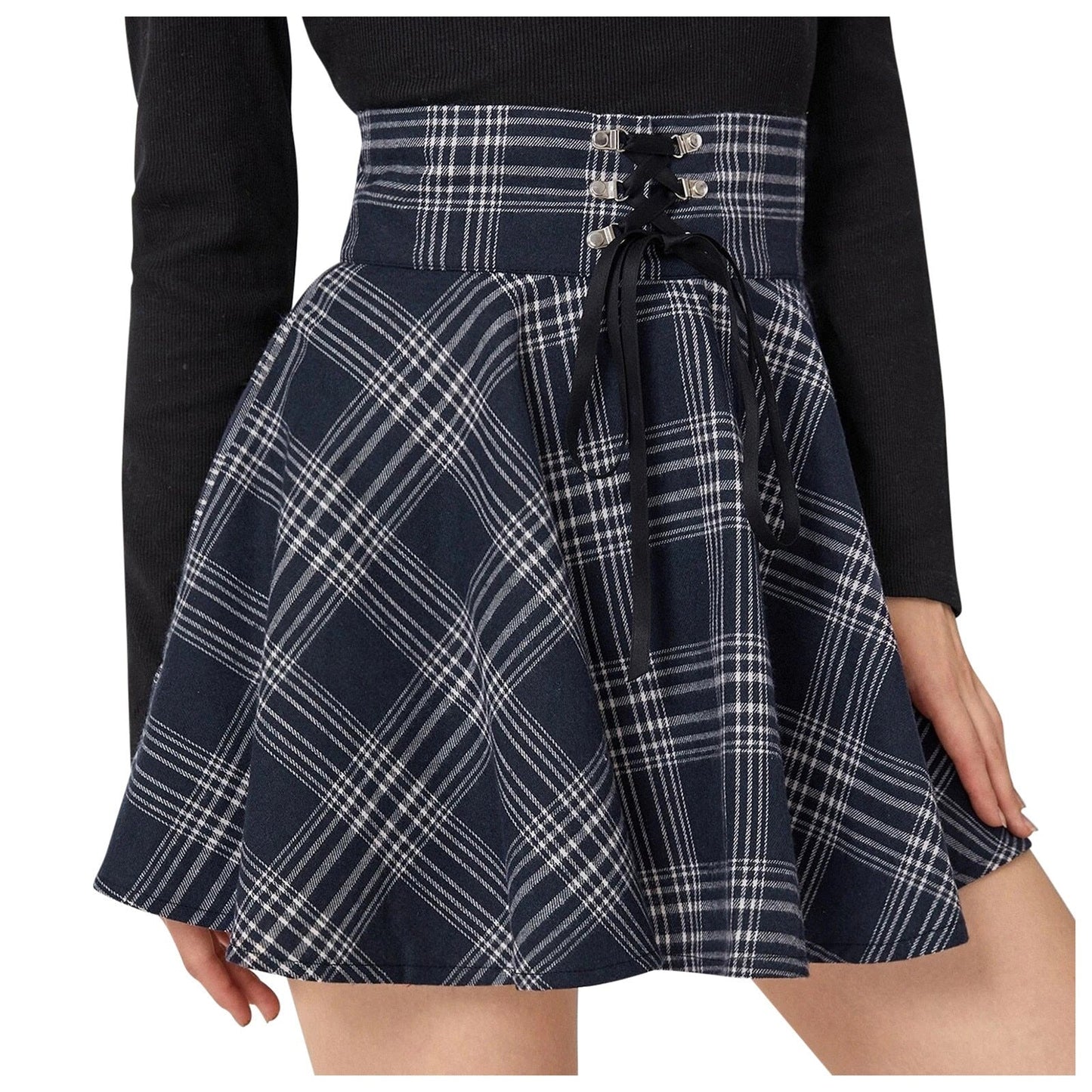 Funki Findz | Skirts | Women's Gothic Retro Punk Plaid Mini Skirt