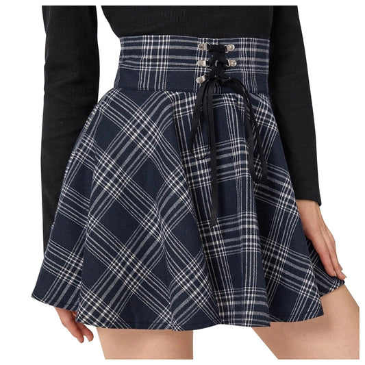Funki Findz | Skirts | Women's Gothic Retro Punk Plaid Mini Skirt