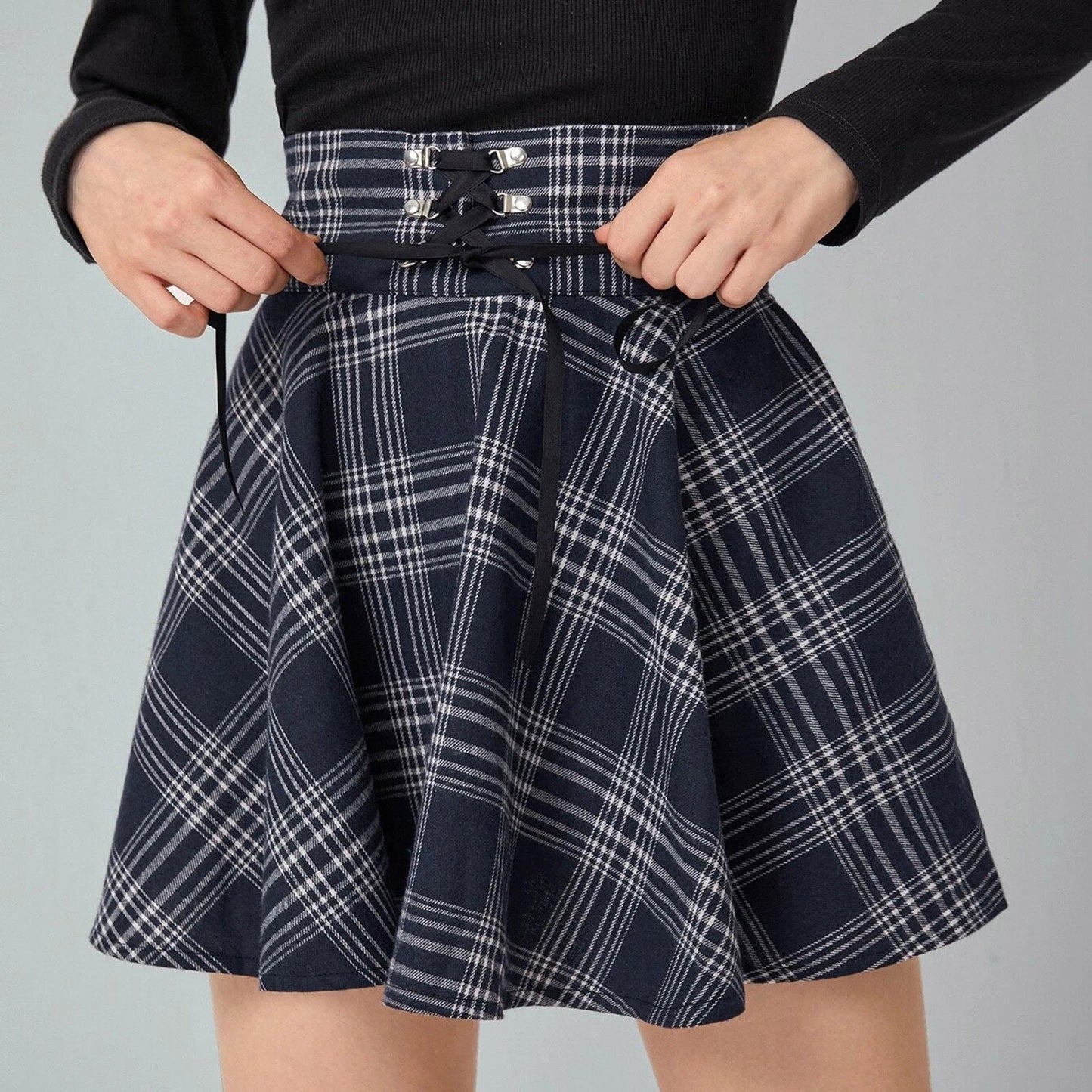 Funki Findz | Skirts | Women's Gothic Retro Punk Plaid Mini Skirt