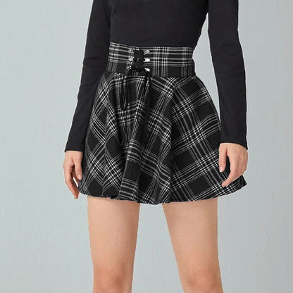 Funki Findz | Skirts | Women's Gothic Retro Punk Plaid Mini Skirt