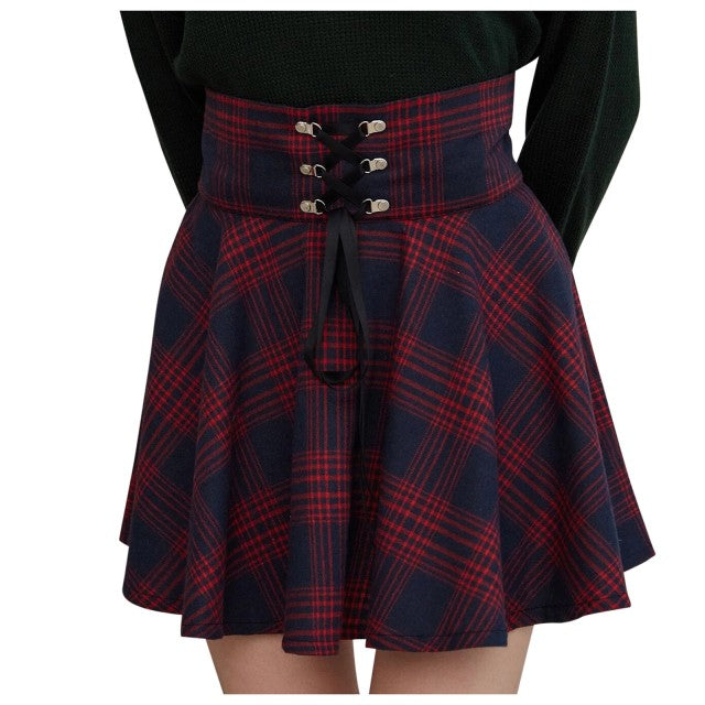 Funki Findz | Skirts | Women's Gothic Retro Punk Plaid Mini Skirt