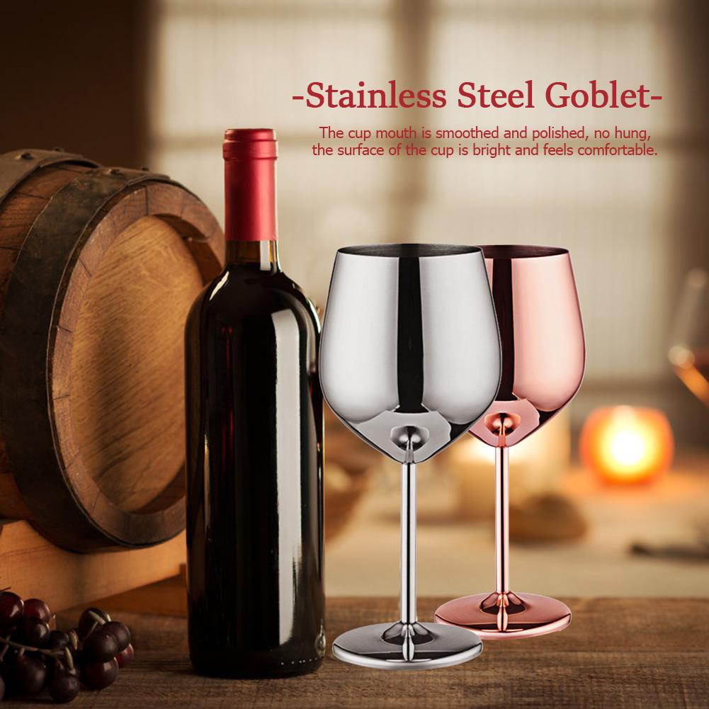 Funki Findz | Glasses | Stainless Steel Wine Goblets 2 Pcs 500ml