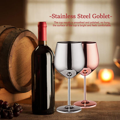 Funki Findz | Glasses | Stainless Steel Wine Goblets 2 Pcs 500ml