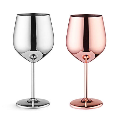 Funki Findz | Glasses | Stainless Steel Wine Goblets 2 Pcs 500ml