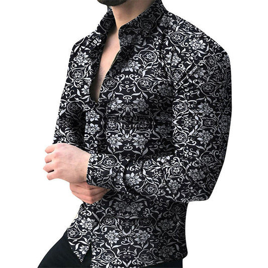Funki Findz | Shirts | Men's Long Sleeve SlimFit Floral Dress Shirt