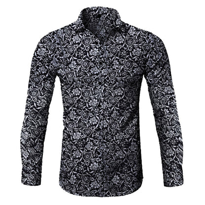 Funki Findz | Shirts | Men's Long Sleeve SlimFit Floral Dress Shirt