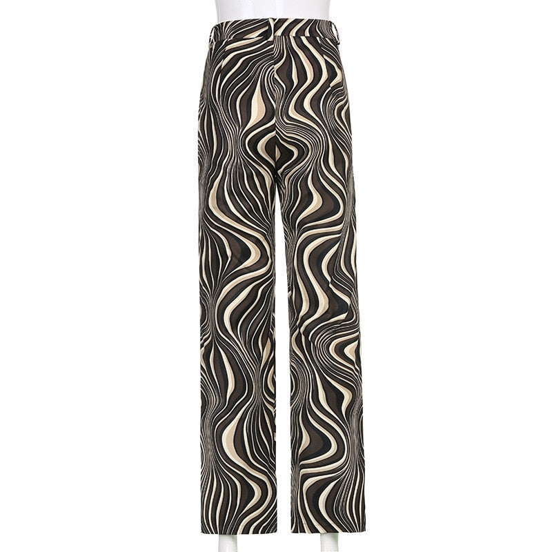 Funki Findz | Pants | Women's Ripple Print Flared Bell Bottoms