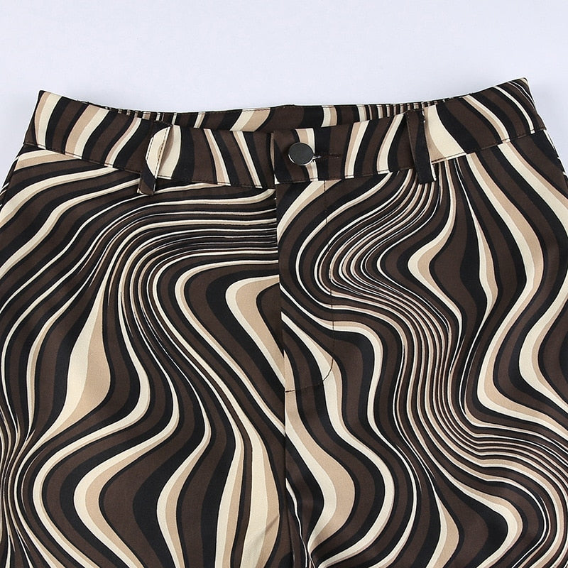 Funki Findz | Pants | Women's Ripple Print Flared Bell Bottoms