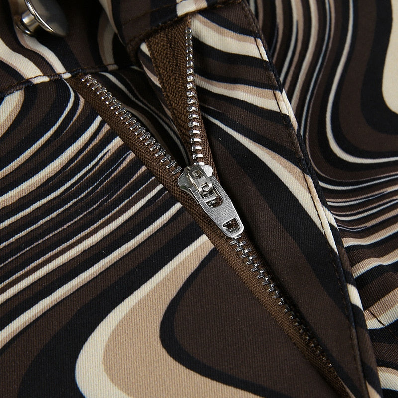 Funki Findz | Pants | Women's Ripple Print Flared Bell Bottoms