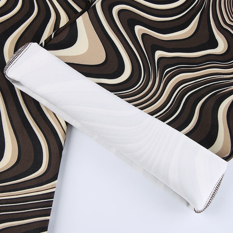 Funki Findz | Pants | Women's Ripple Print Flared Bell Bottoms