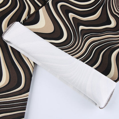 Funki Findz | Pants | Women's Ripple Print Flared Bell Bottoms