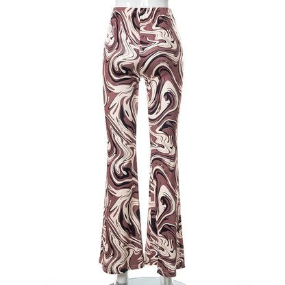 Funki Findz | Pants | Women's Ripple Print Flared Bell Bottoms