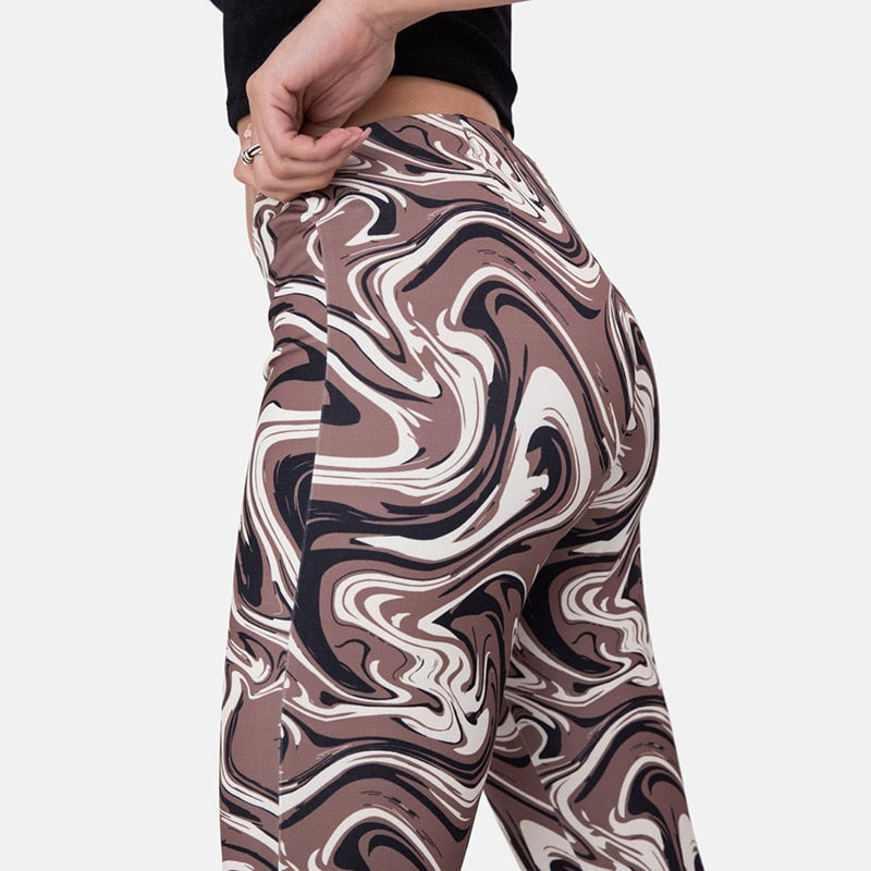 Funki Findz | Pants | Women's Ripple Print Flared Bell Bottoms