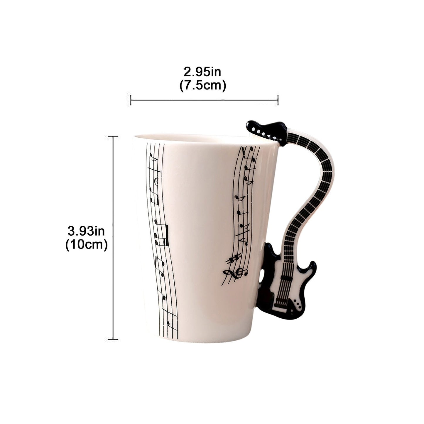 Funki Findz | Mugs | Guitar Handle Mug | Hand-Painted Cups