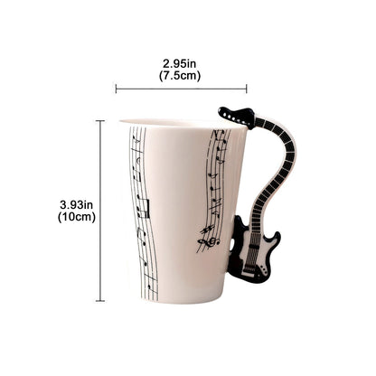 Funki Findz | Mugs | Guitar Handle Mug | Hand-Painted Cups