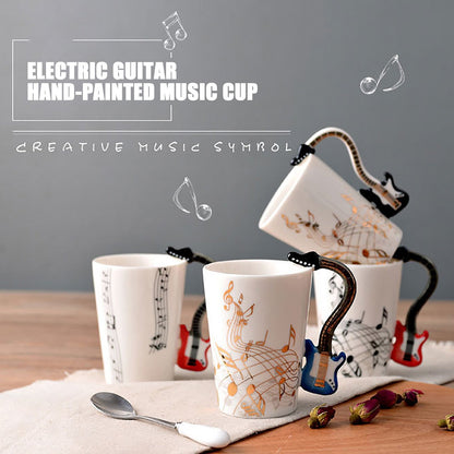 Funki Findz | Mugs | Guitar Handle Mug | Hand-Painted Cups